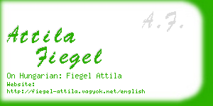 attila fiegel business card